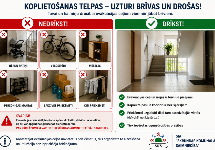 INFORMATĪVS PAZIŅOJUMS DAUDZDZĪVOKĻU MĀJAS IEDZĪVOTĀJIEM UN ĪRNIEKIEM